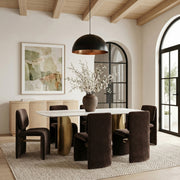 Slique Performance Fabric Upholstered Dining Chair in Brown, Set of 2 - 88020Brown-C