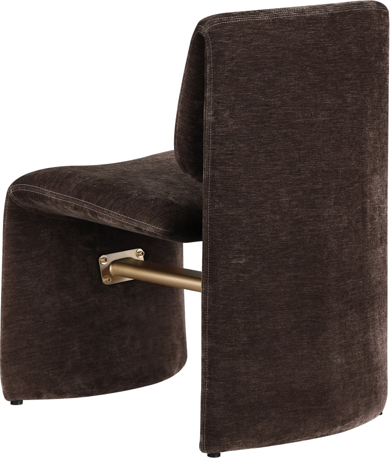 Slique Performance Fabric Upholstered Dining Chair in Brown, Set of 2 - 88020Brown-C
