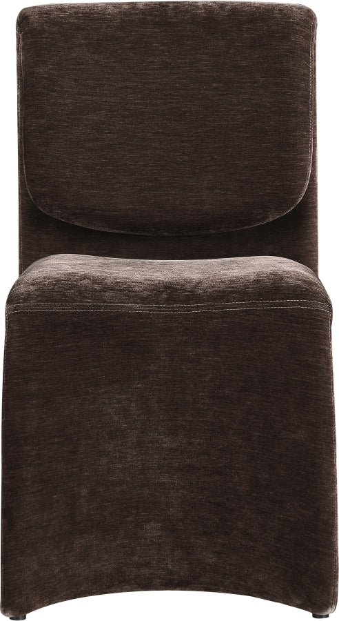 Slique Performance Fabric Upholstered Dining Chair in Brown, Set of 2 - 88020Brown-C