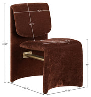Slique Performance Fabric Upholstered Dining Chair in Burgundy, Set of 2 - 88020Burg-C
