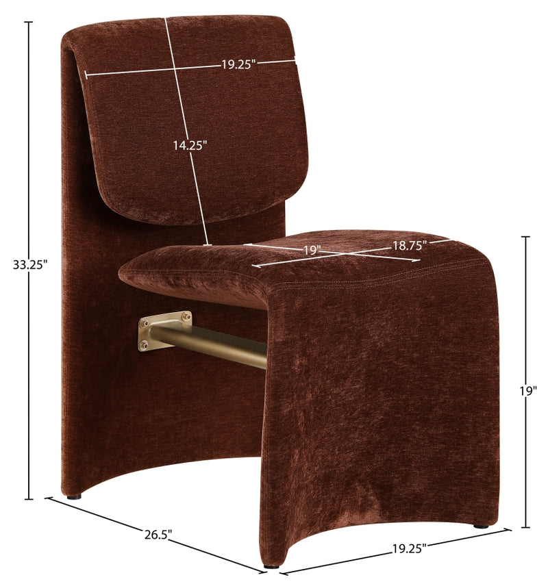 Slique Performance Fabric Upholstered Dining Chair in Burgundy, Set of 2 - 88020Burg-C