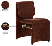 Slique Performance Fabric Upholstered Dining Chair in Burgundy, Set of 2 - 88020Burg-C