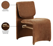 Slique Performance Fabric Upholstered Dining Chair in Cognac, Set of 2 - 88020Cognac-C