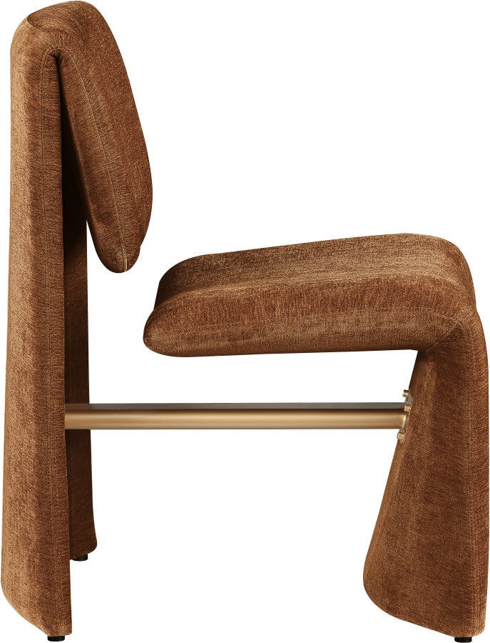 Slique Performance Fabric Upholstered Dining Chair in Cognac, Set of 2 - 88020Cognac-C