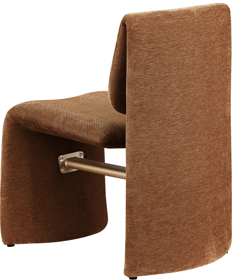 Slique Performance Fabric Upholstered Dining Chair in Cognac, Set of 2 - 88020Cognac-C