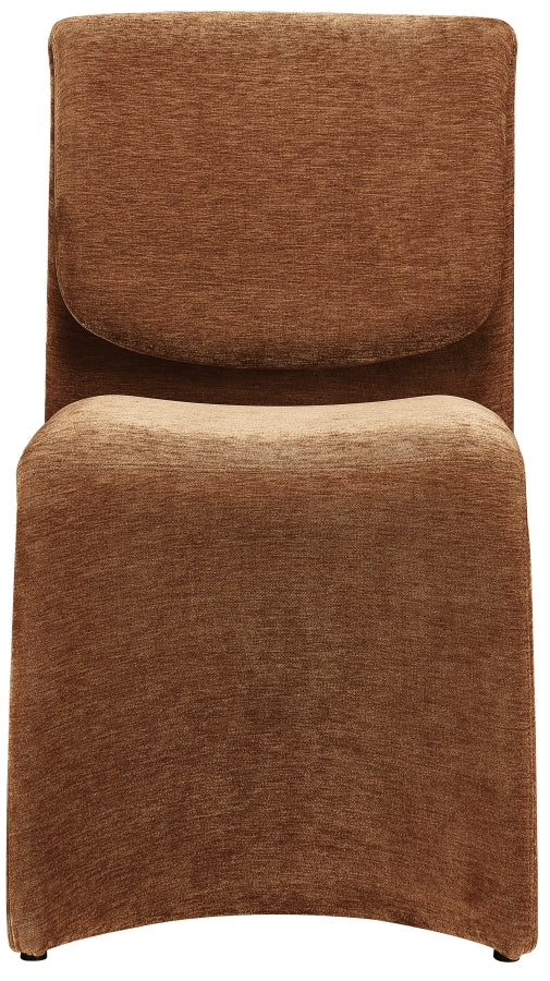 Slique Performance Fabric Upholstered Dining Chair in Cognac, Set of 2 - 88020Cognac-C