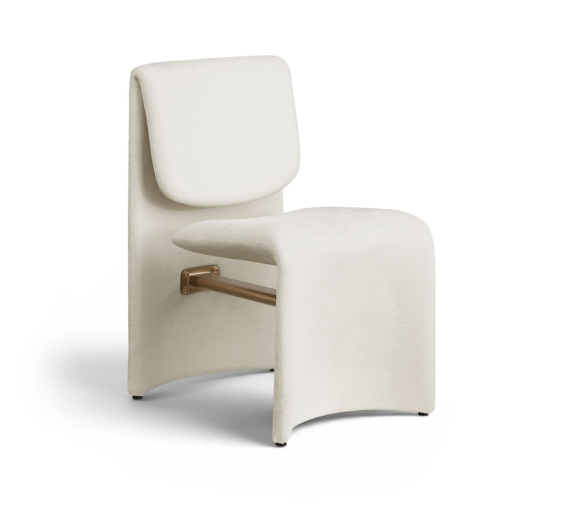 Slique Performance Fabric Upholstered Dining Chair in Cream, Set of 2 - 88020Cream-C