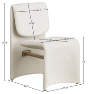 Slique Performance Fabric Upholstered Dining Chair in Cream, Set of 2 - 88020Cream-C