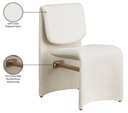 Slique Performance Fabric Upholstered Dining Chair in Cream, Set of 2 - 88020Cream-C