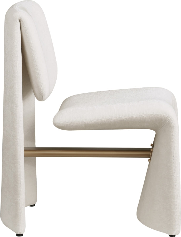 Slique Performance Fabric Upholstered Dining Chair in Cream, Set of 2 - 88020Cream-C