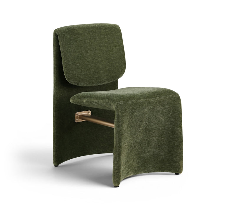 Slique Performance Fabric Upholstered Dining Chair in Green, Set of 2 - 88020Green-C