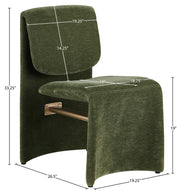 Slique Performance Fabric Upholstered Dining Chair in Green, Set of 2 - 88020Green-C