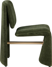 Slique Performance Fabric Upholstered Dining Chair in Green, Set of 2 - 88020Green-C