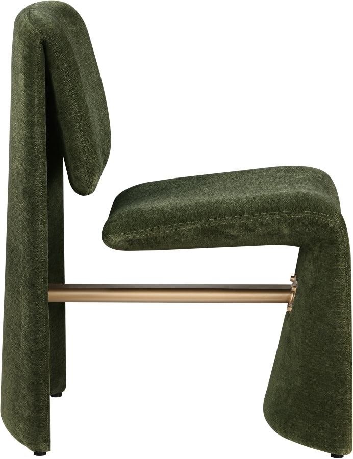Slique Performance Fabric Upholstered Dining Chair in Green, Set of 2 - 88020Green-C