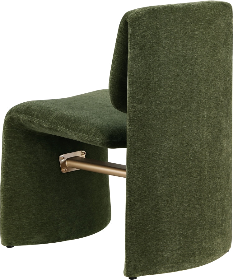 Slique Performance Fabric Upholstered Dining Chair in Green, Set of 2 - 88020Green-C