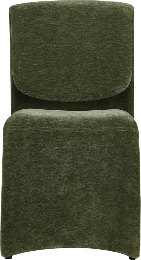 Slique Performance Fabric Upholstered Dining Chair in Green, Set of 2 - 88020Green-C
