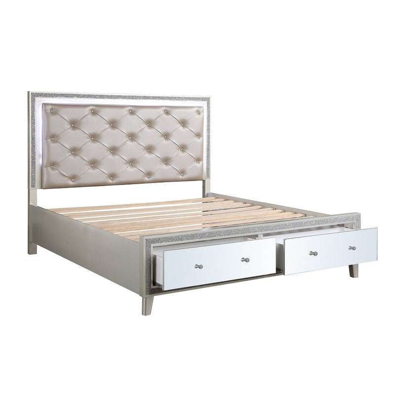 Sliverfluff EK Bed W/Led & Storage - BD00241EK