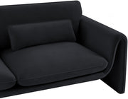 Sloan 64" Velvet Upholstered Loveseat in Black - 199Black-L