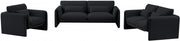 Sloan 64" Velvet Upholstered Loveseat in Black - 199Black-L