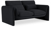 Sloan 64" Velvet Upholstered Loveseat in Black - 199Black-L
