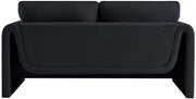 Sloan 64" Velvet Upholstered Loveseat in Black - 199Black-L