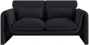Sloan 64" Velvet Upholstered Loveseat in Black - 199Black-L