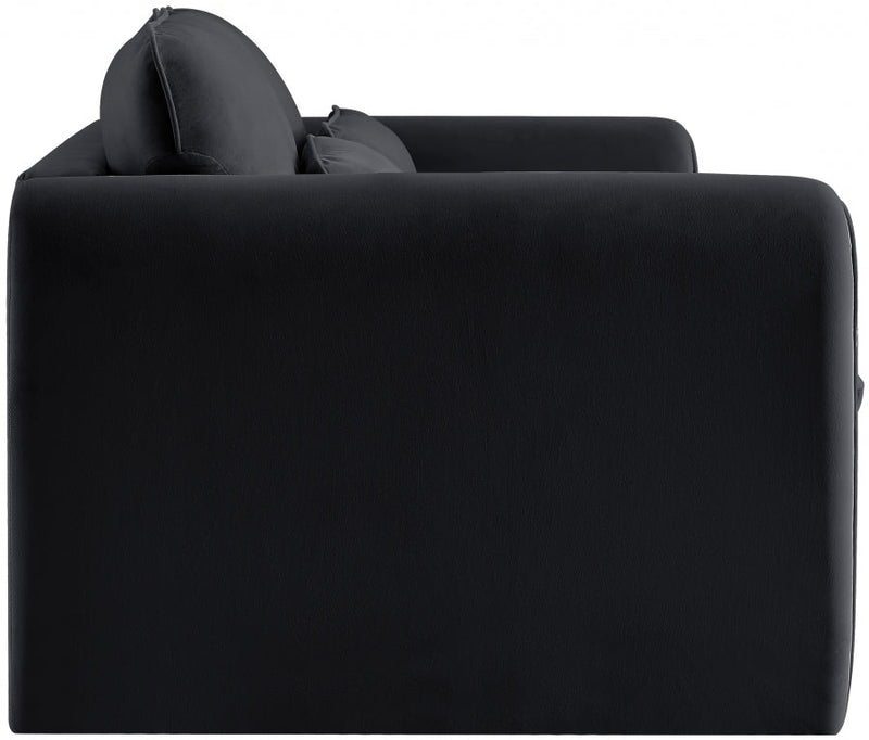 Sloan 64" Velvet Upholstered Loveseat in Black - 199Black-L