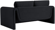 Sloan 64" Velvet Upholstered Loveseat in Black - 199Black-L