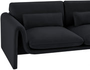Sloan 64" Velvet Upholstered Loveseat in Black - 199Black-L