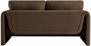 Sloan 64" Velvet Upholstered Loveseat in Brown - 199Brown-L