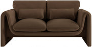 Sloan 64" Velvet Upholstered Loveseat in Brown - 199Brown-L