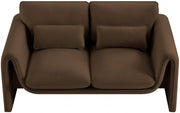 Sloan 64" Velvet Upholstered Loveseat in Brown - 199Brown-L