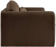 Sloan 64" Velvet Upholstered Loveseat in Brown - 199Brown-L