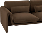 Sloan 64" Velvet Upholstered Loveseat in Brown - 199Brown-L