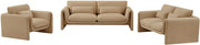 Sloan 64" Velvet Upholstered Loveseat in Camel - 199Camel-L