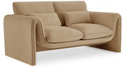 Sloan 64" Velvet Upholstered Loveseat in Camel - 199Camel-L