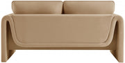 Sloan 64" Velvet Upholstered Loveseat in Camel - 199Camel-L