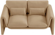 Sloan 64" Velvet Upholstered Loveseat in Camel - 199Camel-L
