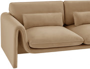 Sloan 64" Velvet Upholstered Loveseat in Camel - 199Camel-L