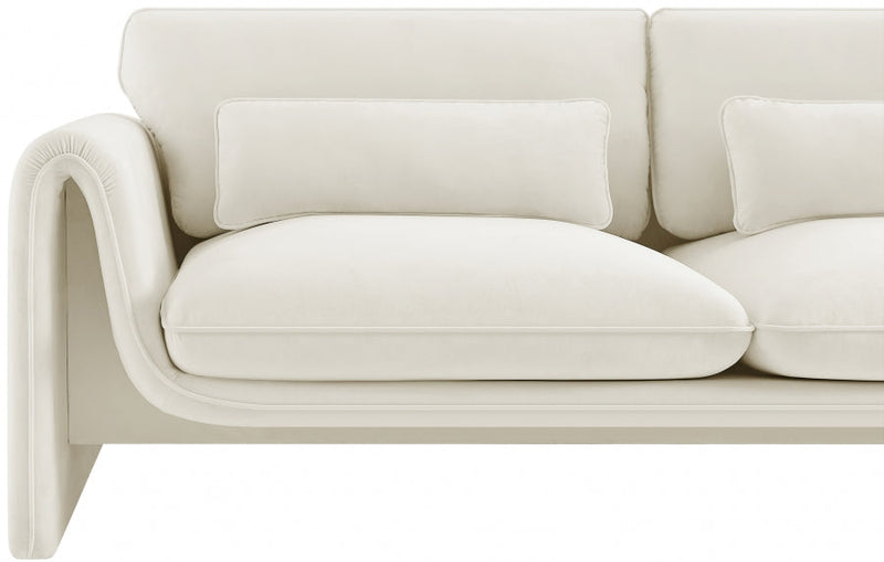 Sloan 64" Velvet Upholstered Loveseat in Cream - 199Cream-L