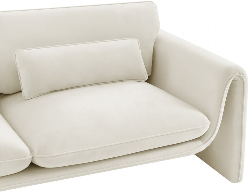 Sloan 64" Velvet Upholstered Loveseat in Cream - 199Cream-L