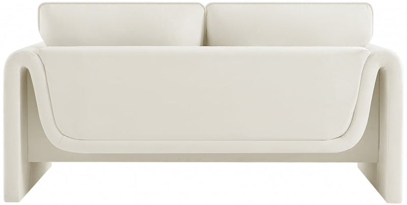 Sloan 64" Velvet Upholstered Loveseat in Cream - 199Cream-L