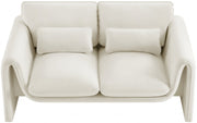 Sloan 64" Velvet Upholstered Loveseat in Cream - 199Cream-L