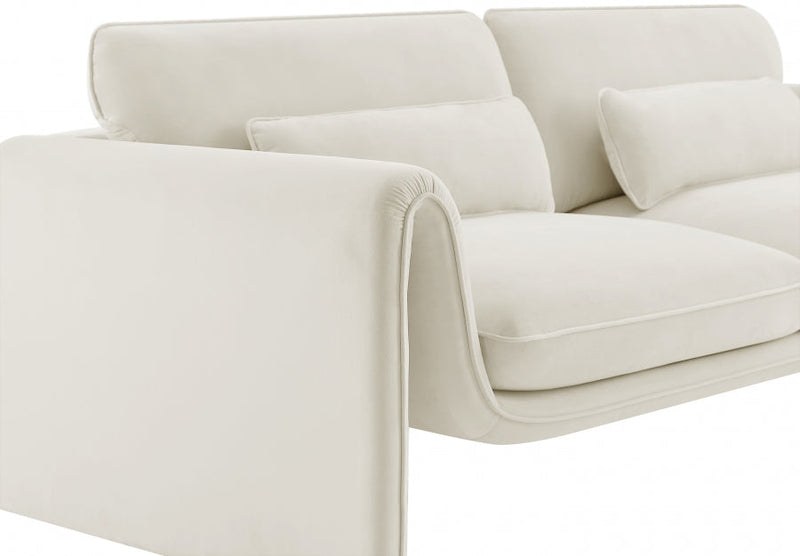 Sloan 64" Velvet Upholstered Loveseat in Cream - 199Cream-L