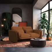 Sloan 64" Velvet Upholstered Loveseat in Saddle - 199Saddle-L