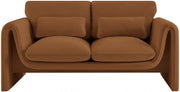 Sloan 64" Velvet Upholstered Loveseat in Saddle - 199Saddle-L