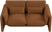 Sloan 64" Velvet Upholstered Loveseat in Saddle - 199Saddle-L