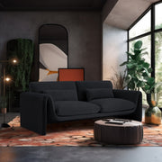 Sloan 86" Velvet Upholstered Sofa in Black - 199Black-S