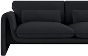 Sloan 86" Velvet Upholstered Sofa in Black - 199Black-S