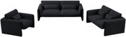 Sloan 86" Velvet Upholstered Sofa in Black - 199Black-S